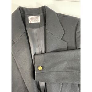 Vintage Pendleton Blazer Womens Petite Small Black‎ Virgin Wool Business USA